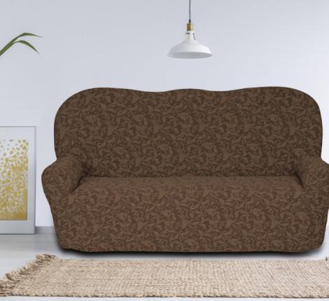 Чехол на 3-х местный диван "KARTEKS" KAR 013-05, светло-коричневый