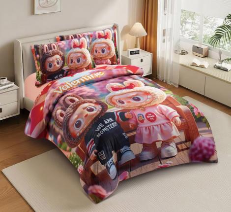 Постельное белье "Cristelle" Amante AM01-168-50 Сатин, 1,5 спальный