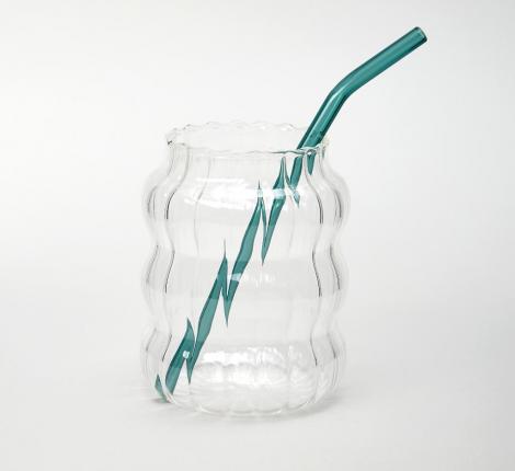 Набор стаканов 2 штуки "Agness" 887-291, 600 мл со стеклянными трубочками