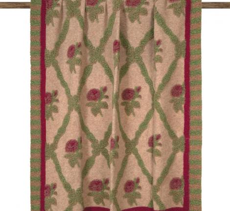 Плед шерстяной Frati "OLD STYLE" BORDEAUX, 150x190