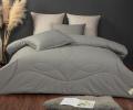 Постельное белье с одеялом "Kazanov.A." Хьюстон (графит серый жемчуг) Велюр/Egypt Cotton, Евро