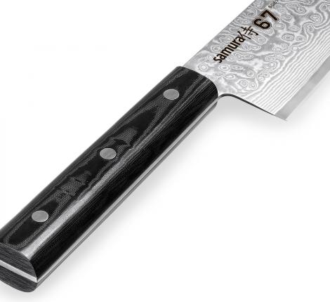 Нож кухонный "Samura Damascus 67" Сантоку 175 мм, Микарта