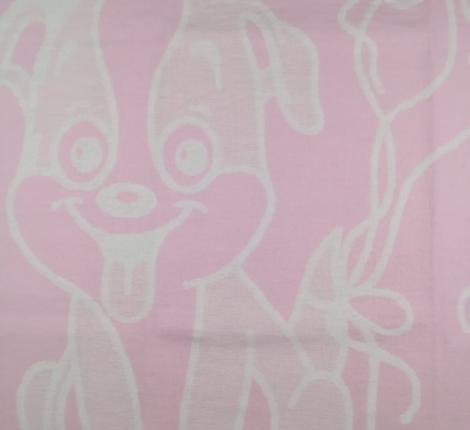 Одеяло Хлопок100%  Cобачка розовая, 100х140