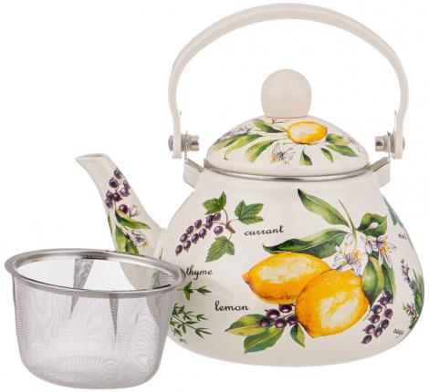 Чайник эмалированный со съёмным фильтром "СЕКРЕТНЫЕ ИНГРЕДИЕНТЫ", 1,3 л