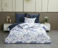Постельное белье с одеялом "Kazanov.A." Королек (индиго жемчуг) Велюр/Egypt Cotton, Евро