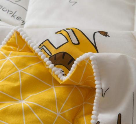Постельное белье с одеялом детское "Sofi de Marko" Africa (желтый) Сатин, 1,5 спальный