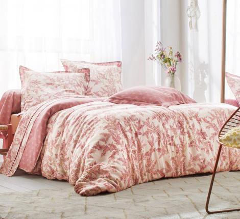 Постельное бельё "Blanc des Vosges" BROCELIANDE FRAMBOISE Сатин ДеЛюкс, Евро