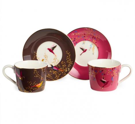 Кофейный набор "GOLDEN BIRDS" на 2 персоны, 4 предмета (120 мл)