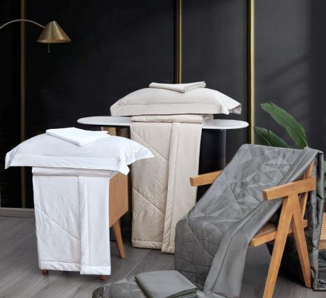 Постельное белье с одеялом "Asabella" 1516-2OSP Мако-Сатин, Семейный