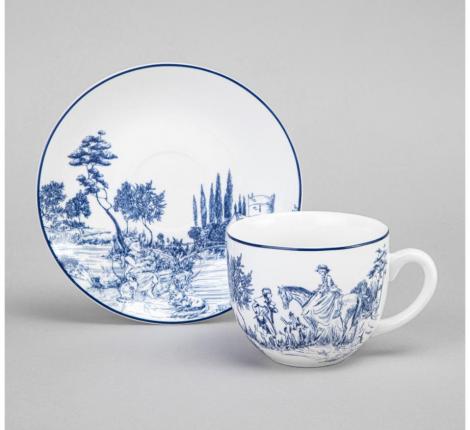 Чайный набор на металлической подставке "NOVEL" на 4 персоны, 8 предметов (220 мл)