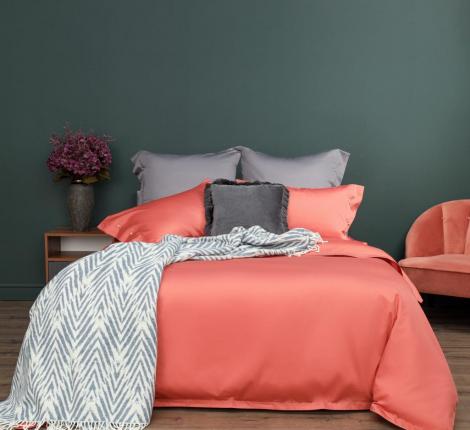 Постельное бельё "Sofi de Marko" Беллини (коралловый) Сатин ДеЛюкс, Евро