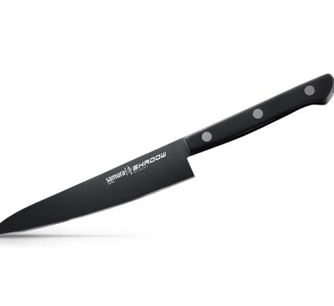 Набор из 3 ножей "Samura SHADOW" с покрытием Black-coating (11,23, 85) ABS пластик