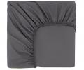 Простыня на резинке "Sofi de Marko" Трисс (антрацит) Полисатин, 200х200х20