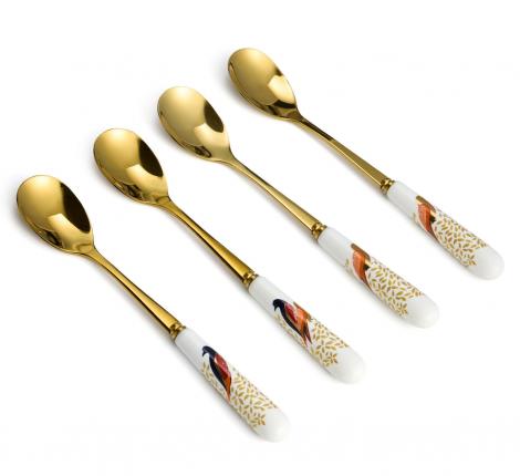 Набор чайных ложе 4 шт. "GOLDEN BIRDS"