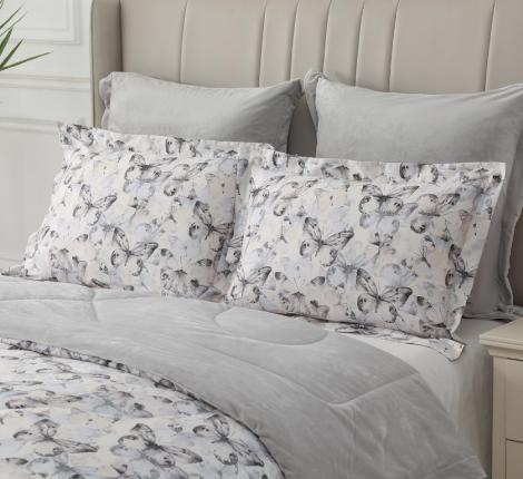 Постельное белье с одеялом "Sofi de Marko" Ренато №21 Велюр/Сатин, Евро