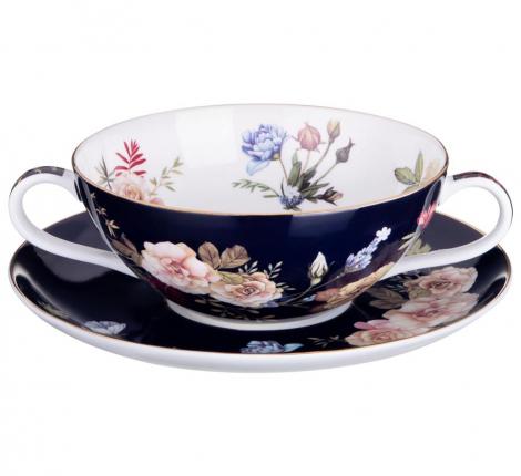 Бульонница с блюдцем "КОБАЛЬТ" 86-2360-1, 450 мл