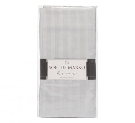 Наволочка "Sofi de Marko" Моне (серый) Страйп Сатин, 70х70 с ушками 5см (1 шт.)