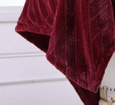 Плед "Sofi de Marko" Флориан (марсала) Велсофт, 160х220