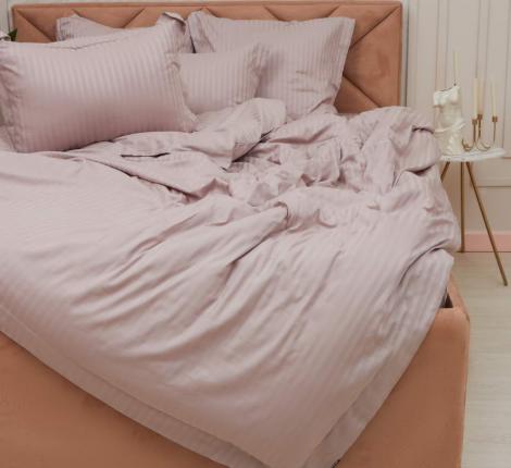 Постельное белье "Sofi de Marko" Моне (пепел лиловый) Страйп Сатин, Евро (50х70-2шт.)