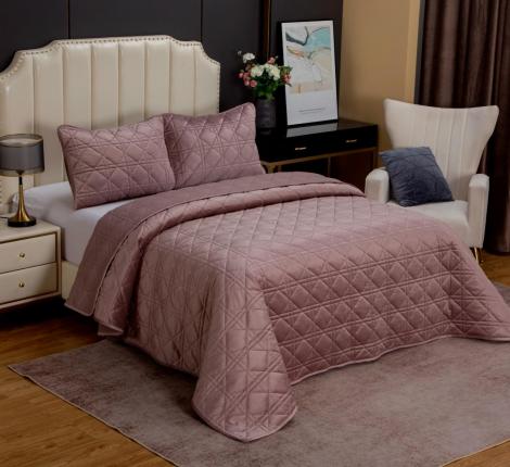 Покрывало велюровое "Kazanov.A." Dori (пыльная орхидея), 240х260