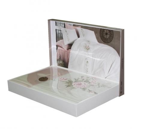 Постельное бельё "DANTELA VITA" сатин с вышивкой GALENA, Евро