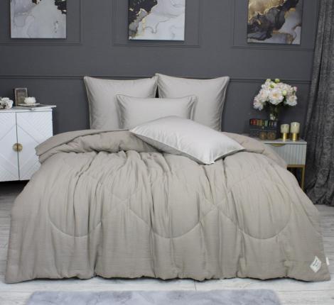 Постельное белье с одеялом "Kazanov.A." Muslin&Satin Solid color (пыльно-бежевый), Евро