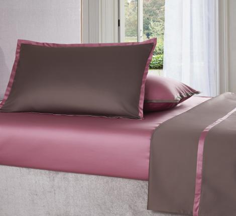 Постельное бельё Sharmes Solid «Coctail» Евро, Терракотовый/темно-розовый