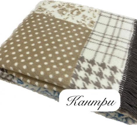 Плед хлопковый Райтекс "КАНТРИ синий", 150х200