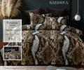 Постельное белье с одеялом "Kazanov.A." Питон (капучино бежевый) Велюр/Egypt Cotton, Семейный