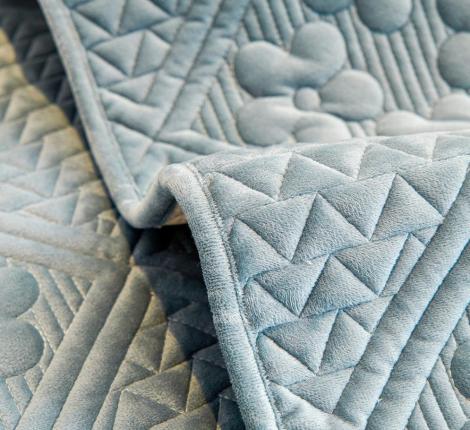 Накидка на диван Tango "Sofa" АБСТРАКЦИЯ 90x160 (2 шт.), серо-голубой