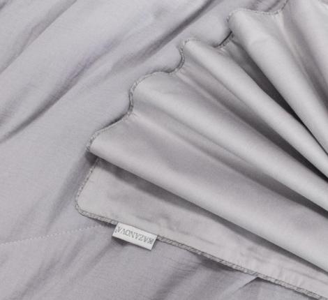 Постельное белье с одеялом "Kazanov.A." Muslin&Satin Solid color (лаванда жемчуг), Евро