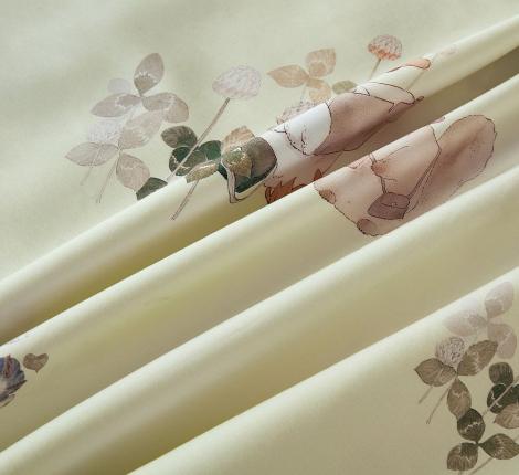 Постельное белье "Asabella" 2266-4S Мако-Сатин, 1,5 спальный