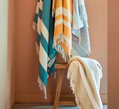 Плед шерсть мериноса "AUSTRAL" nature 130х170, бежевый