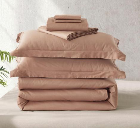 Постельное бельё "KARTEKS" Сатин однотонный SKO-026, Евро