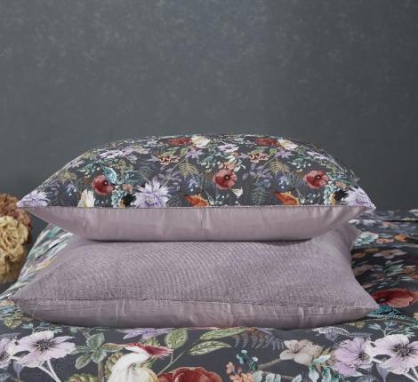 Постельное белье с одеялом "Kazanov.A." Маки (графит лаванда) Велюр/Egypt Cotton, Семейный