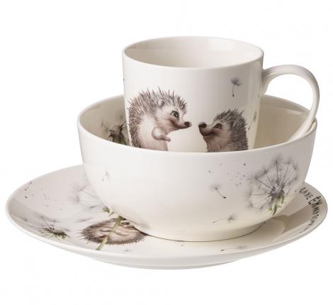 Набор для завтрака "ЛОВИ СЧАСТЬЕ", 3 предмета