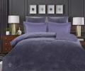Постельное белье с одеялом "Kazanov.A." Lindor Premium (аметист платина) Велюр/Egypt Cotton, Семейный