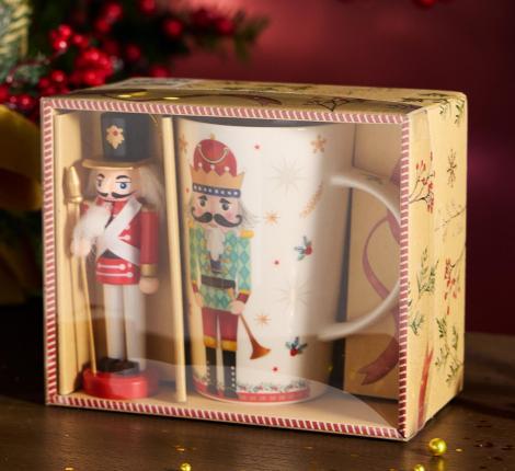 Набор подарочный "ЩЕЛКУНЧИК" 580-099, (кружка 385 мл с ёлочной игрушкой)