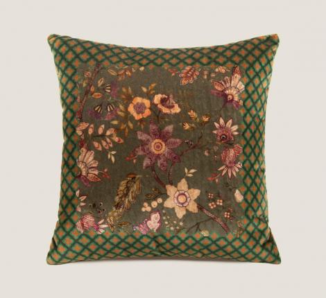 Подушка Frati "FLORAL" GREEN (зеленый), 50х50