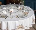 Скатерть круглая с пропиткой "ЛАВАНДОВАЯ ВЕСНА", 220 см