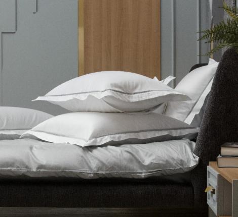 Наволочка с узкой отделкой "ALPINE ASH GREY ALLURE GRASS" Мако-Сатин, 70х70 (2шт)