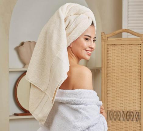 Полотенце банное Шанти 76х142, кремовый