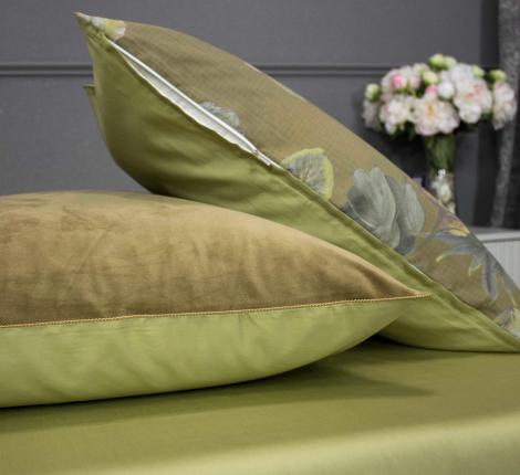 Постельное белье с одеялом "Kazanov.A." Филис (охра олива) Велюр/Egypt Cotton, Семейный