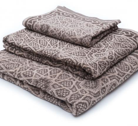 Полотенце махровое "ARABESQUE" 50х100, бежево-коричневый