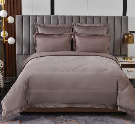 Постельное белье с одеялом "Sofi de Marko" Энрике (кофе) Велюр, 1,5 спальный