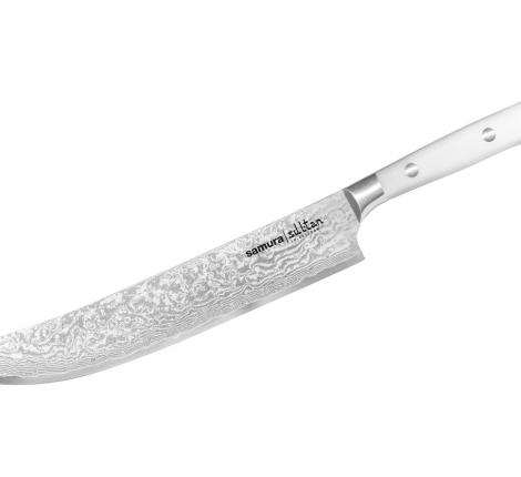 Нож кухонный-пчак с больстером &quot;Samura SULTAN&quot; для нарезки 210 мм, G-10 (белый)