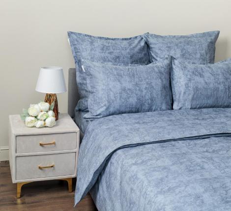 Постельное белье "Sofi de Marko" Стефани (синий) Сатин, 1,5 спальный