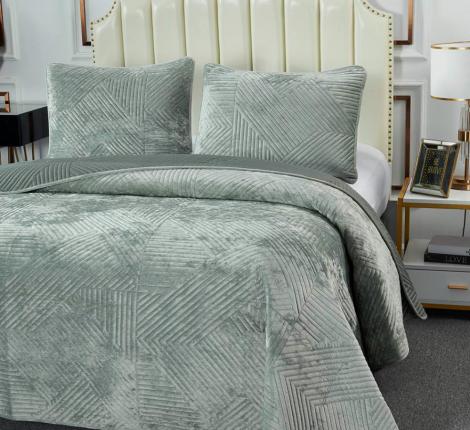 Покрывало "Sofi de Marko" Патрисия (изумруд 1) Велюр, 240х260