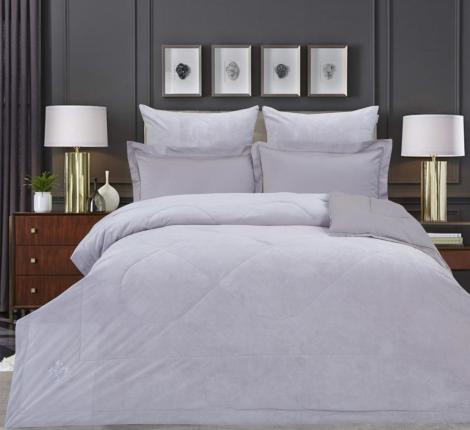 Постельное белье с одеялом "Kazanov.A." Lindor Premium (лаванда жемчуг) Велюр/Egypt Cotton, Евро