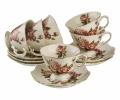 Чайный набор "КОРЕЙСКАЯ РОЗА" 85-875 на 6 персон, 12 предметов